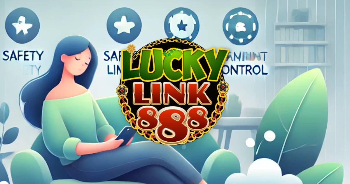 A player using responsible gambling tools with a LuckyLink888 logo